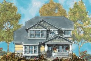 Bungalow Exterior - Front Elevation Plan #20-1738