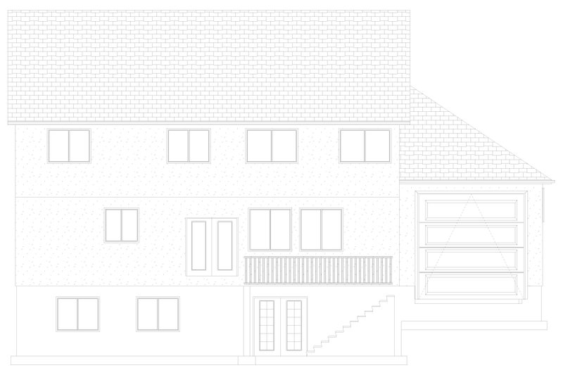 House Plan Design - Exterior - Rear Elevation 3 for Traditional House Plan #1060-153 - 5 bed, 4 bath