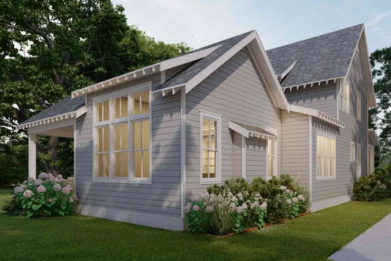 Exterior - Rear Elevation 1 for Farmhouse House Plan #1079-4 - 4 bed, 2.5 bath