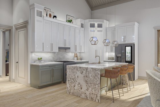 Interior - Kitchen 2 for Barndominium House Plan #455-244 - 3 bed, 2 bath