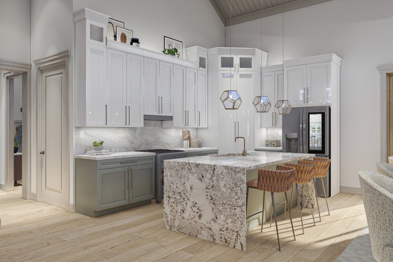 House Design - Interior - Kitchen 2 for Barndominium House Plan #455-244 - 3 bed, 2 bath