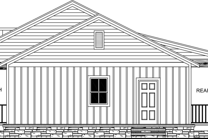 House Blueprint - Exterior - Other Elevation 1 for Craftsman House Plan #21-467 - 1 bed, 1.5 bath
