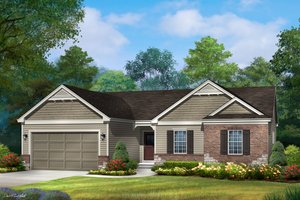 Ranch Exterior - Front Elevation Plan #22-580