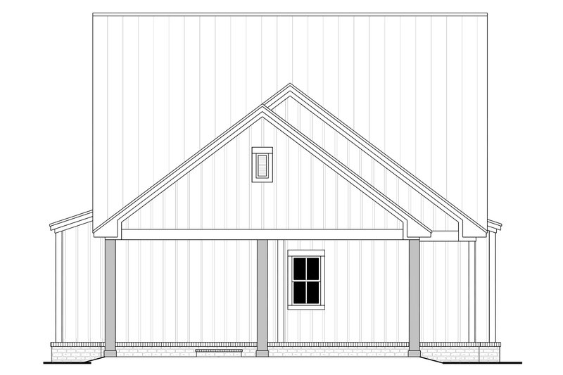 House Blueprint - Exterior - Rear Elevation for Farmhouse House Plan #430-243 - 4 bed, 3.5 bath