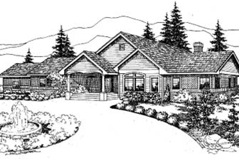 Dream House Plan - Exterior - Front Elevation Plan #60-593