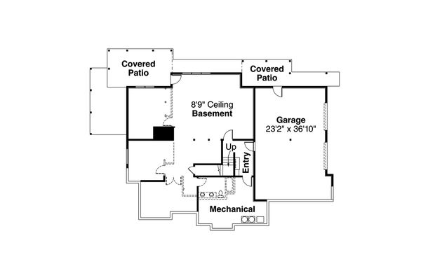 Dream House Plan - Ranch Floor Plan - Lower Floor Plan #124-1106