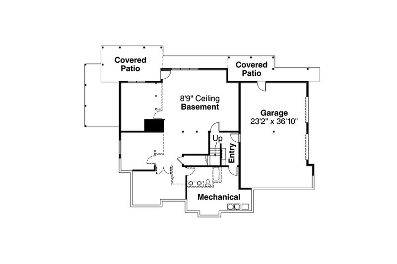 House Design - Floor Plan - Lower Floor for Ranch House Plan #124-1106 - 3 bed, 2 bath