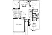European Style House Plan - 3 Beds 2 Baths 1280 Sq/Ft Plan #417-110 