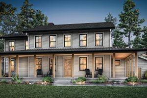 House Blueprint - Farmhouse Exterior - Front Elevation Plan #1070-268