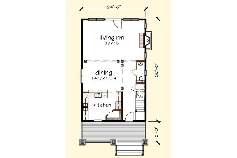 Dream House Plan - Floor Plan - Main Floor for Craftsman House Plan #79-273 - 3 bed, 2.5 bath