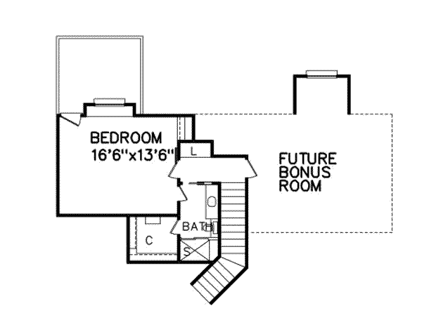 European Floor Plan - Upper Floor Plan #65-361