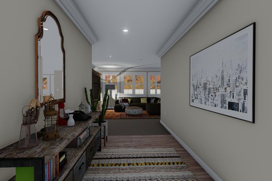 Interior - Entry for Traditional House Plan #1060-60 - 3 bed, 2 bath