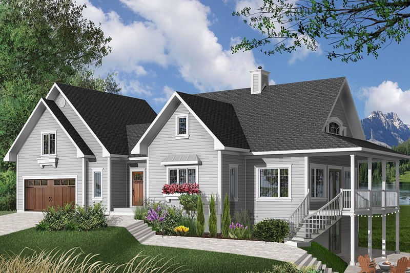 Dream House Plan - Exterior - Front Elevation 3 for Traditional House Plan #23-391 - 3 bed, 3.5 bath