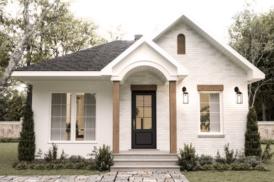 Exterior - Front Elevation 4 for Cottage House Plan #23-115 - 2 bed, 1 bath