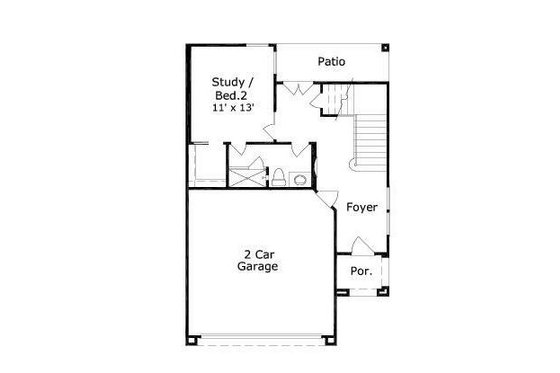 Floor Plan - Main Floor for European House Plan #411-681 - 3 bed, 3.5 bath