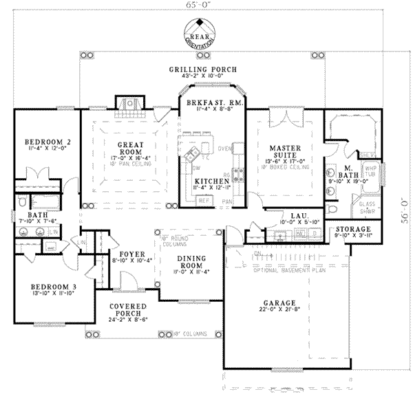 European Floor Plan - Main Floor Plan #17-2165