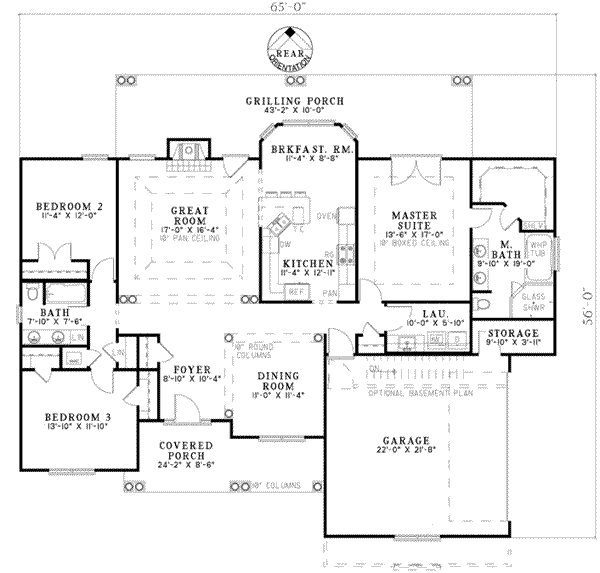 Dream House Plan - European Floor Plan - Main Floor Plan #17-2165