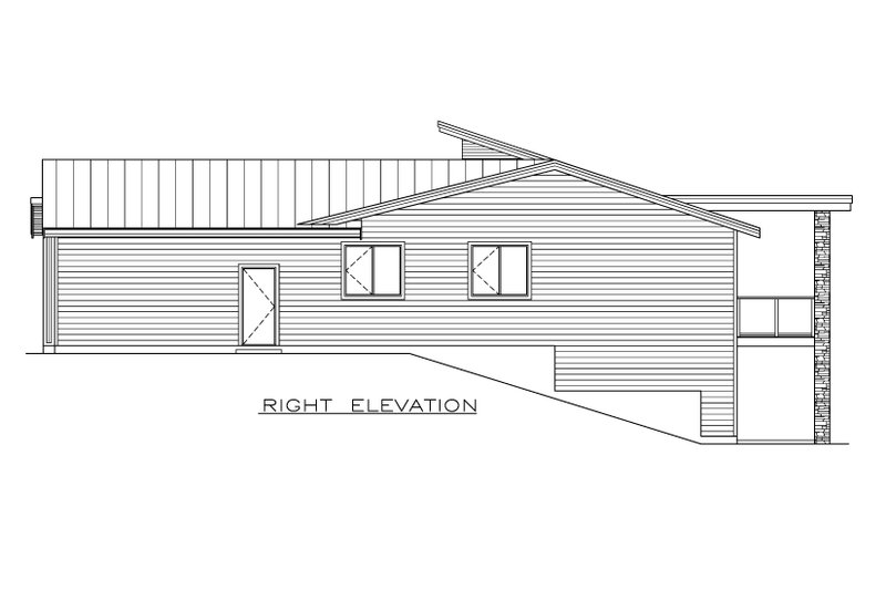Home Plan - Exterior - Other Elevation 1 for Contemporary House Plan #1100-70 - 3 bed, 2 bath