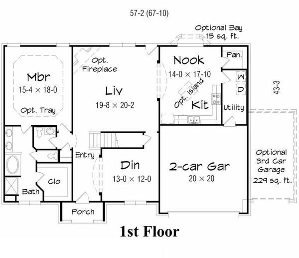 Floor Plan - Main Floor Plan #329-379