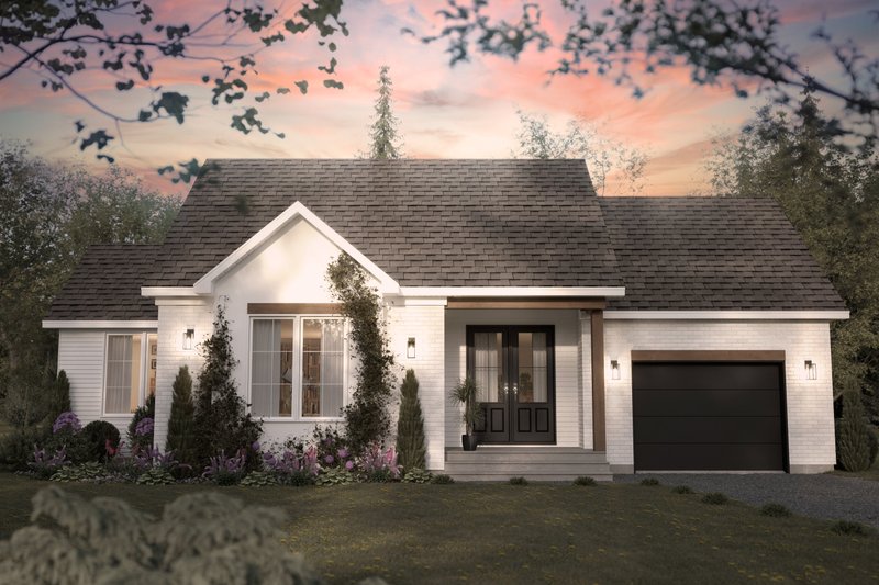 Architectural House Design - European Exterior - Front Elevation Plan #23-1020
