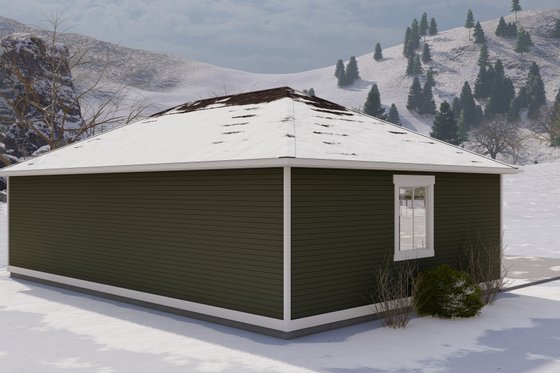 Exterior - Rear Elevation 1 for Traditional House Plan #1060-119, 0 bath