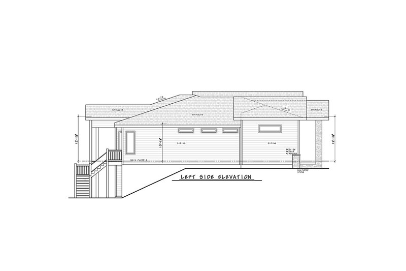 House Blueprint - Exterior - Other Elevation for Contemporary House Plan #20-2615 - 6 bed, 4.5 bath