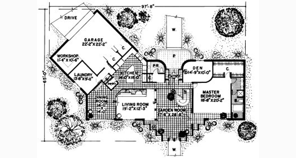 Contemporary Floor Plan - Main Floor Plan #312-424