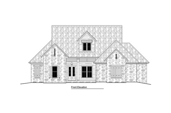 Exterior - Front Elevation 3 for Traditional House Plan #1081-24 - 4 bed, 3 bath