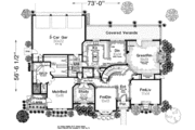 European Style House Plan - 4 Beds 3.5 Baths 3751 Sq/Ft Plan #310-221 