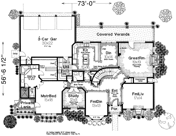 European Floor Plan - Main Floor Plan #310-221