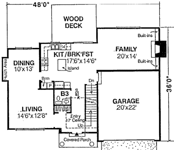 Traditional Floor Plan - Main Floor Plan #334-109