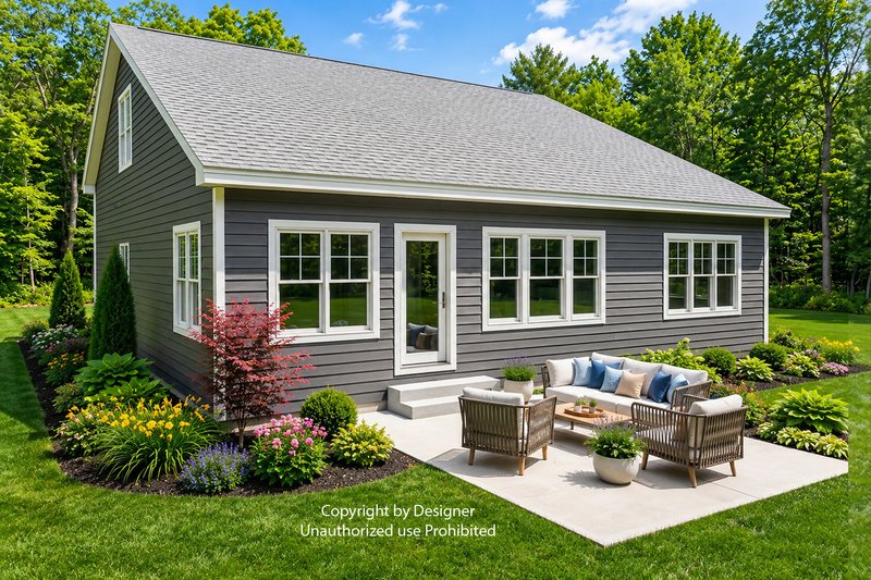 House Blueprint - Exterior - Rear Elevation for Craftsman House Plan #51-1541 - 3 bed, 2.5 bath