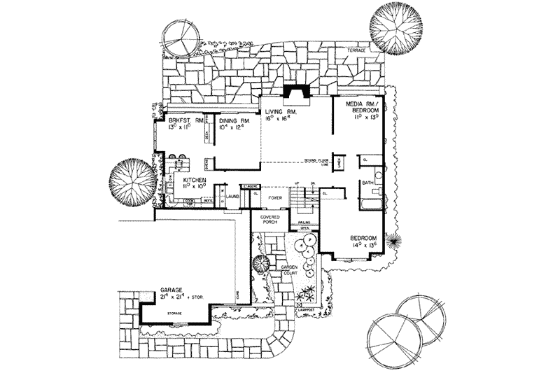Home Plan - Floor Plan - Main Floor House Plan #72-134 - 3 bed, 2 bath
