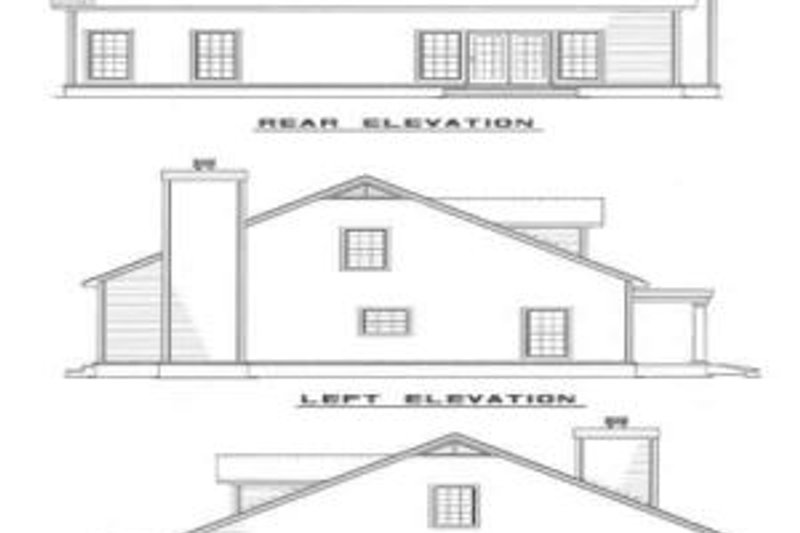 House Design - Exterior - Rear Elevation for Colonial House Plan #17-231 - 3 bed, 2.5 bath