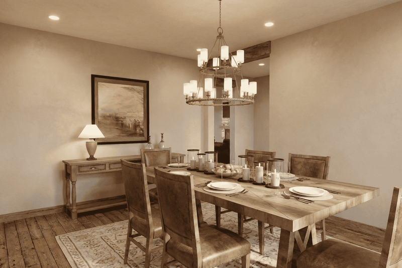 Architectural House Design - Interior - Dining Room for Barndominium House Plan #923-456 - 4 bed, 2.5 bath