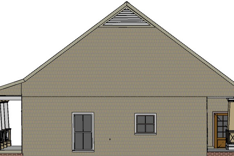 Architectural House Design - Exterior - Other Elevation 1 for Country House Plan #44-188 - 2 bed, 2 bath