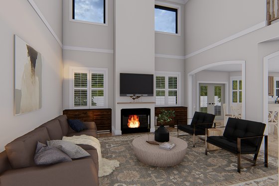 Interior - Family Room for Craftsman House Plan #1060-134 - 4 bed, 2.5 bath