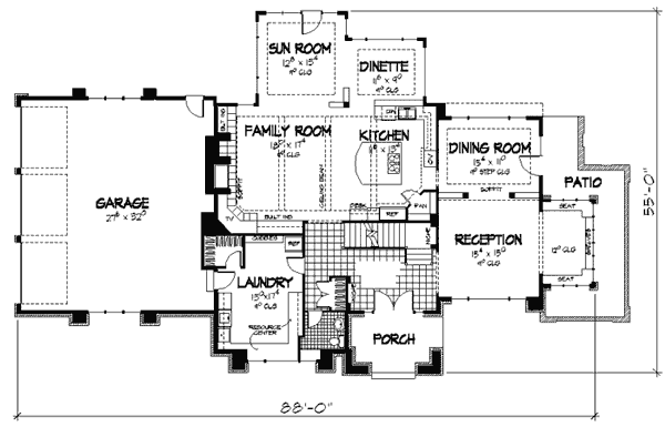 Prairie Floor Plan - Main Floor Plan #51-186