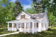 Cottage Style House Plan - 2 Beds 2 Baths 820 Sq/Ft Plan #513-2273 