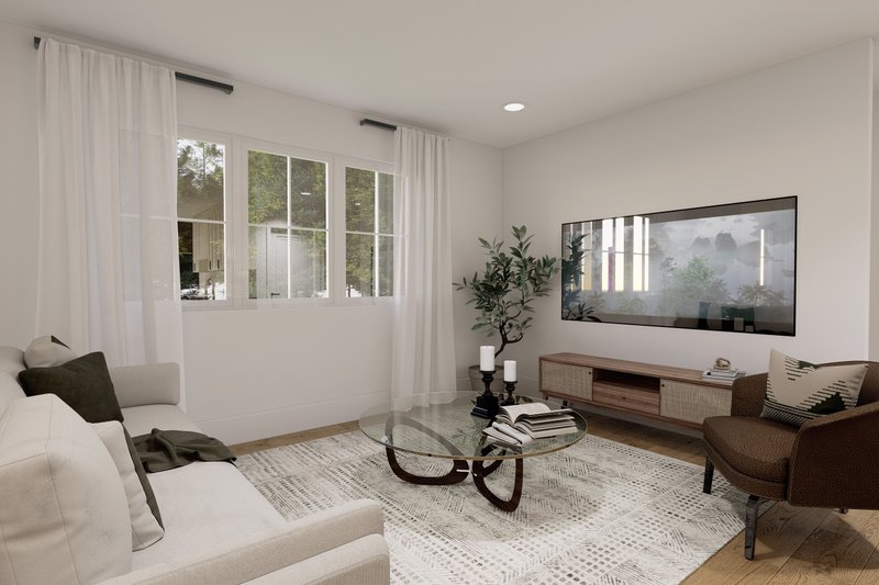 Home Plan - Interior - Family Room 1 for Country House Plan #23-558 - 2 bed, 1 bath