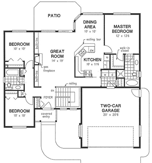 Traditional Floor Plan - Main Floor Plan #18-1032