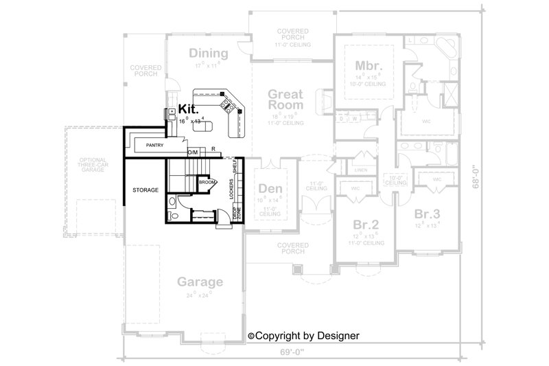 Dream House Plan - Floor Plan - Other Floor for European House Plan #20-2128 - 3 bed, 2.5 bath