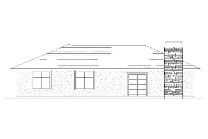 Dream House Plan - Exterior - Rear Elevation for Ranch House Plan #5-231 - 3 bed, 2 bath