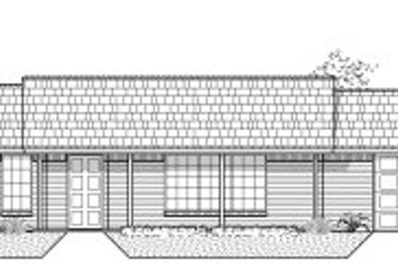 Exterior - Front Elevation for Ranch House Plan #65-261 - 3 bed, 2 bath