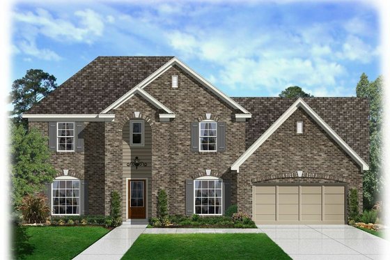 Exterior - Front Elevation House Plan #329-379 - 4 bed, 2.5 bath