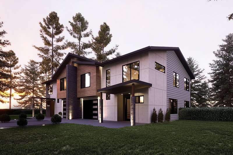Dream House Plan - Exterior - Other Elevation 1 for Contemporary House Plan #1066-292 - 6 bed, 4 bath