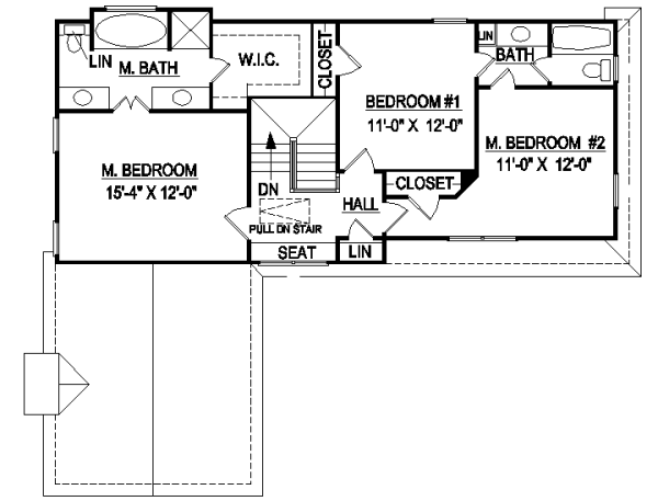 House Plan Design - European Floor Plan - Upper Floor Plan #119-277