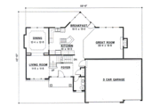 European Style House Plan - 4 Beds 3.5 Baths 2681 Sq/Ft Plan #67-538 