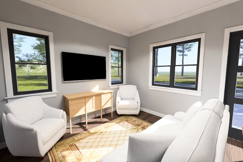 Home Plan - Interior - Family Room for Modern House Plan #513-2494 - 1 bed, 1 bath