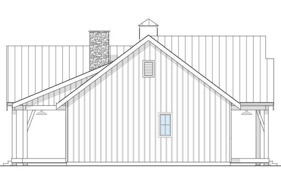 Exterior - Other Elevation 1 for Farmhouse House Plan #1114-4 - 3 bed, 2 bath